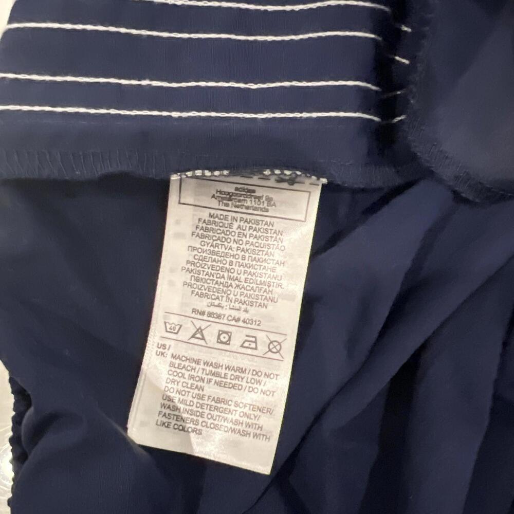 $80 Adidas Original 3S Cargo Pants Navy Blue White 3-Stripes HR3362 Mens Large - Picture 8 of 9